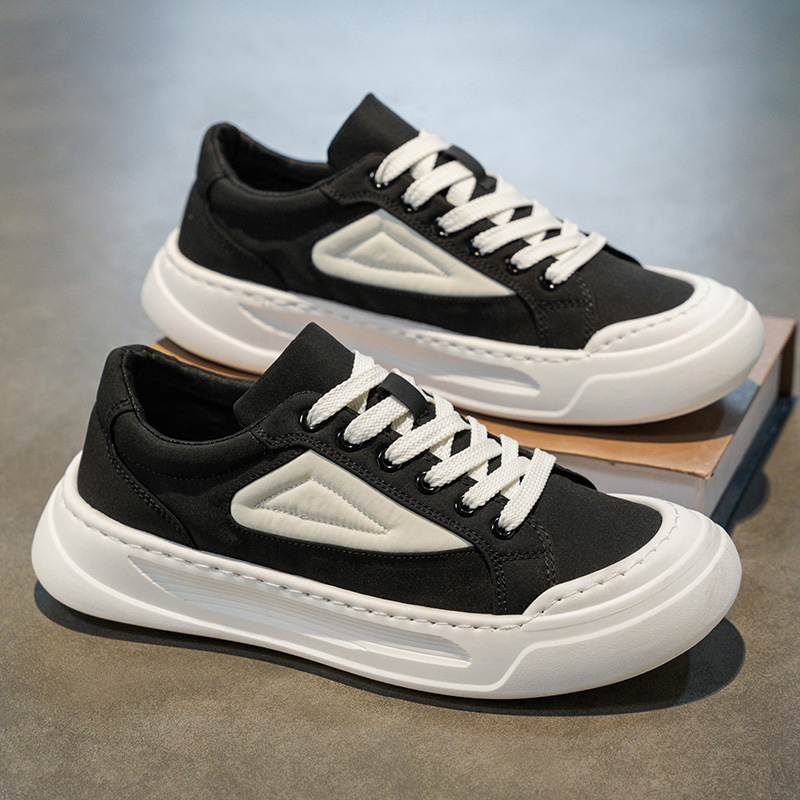 Herren Freizeitschuhe aus Canvas mit Plateau & Colorblocking