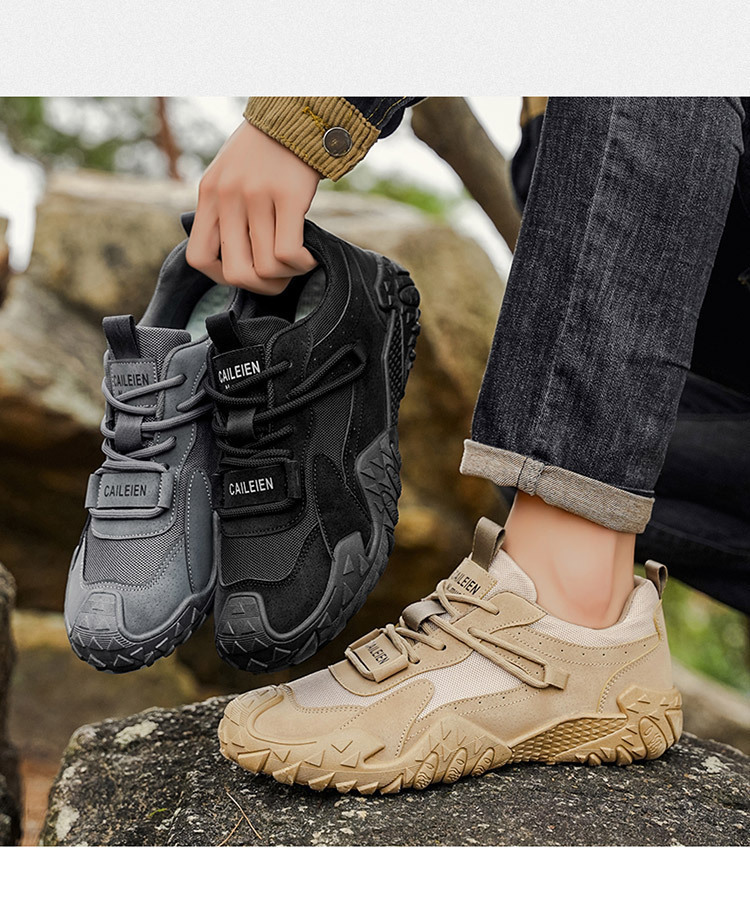 Men's Breathable Non-Slip Lace-Up Athletic Shoes detail 3