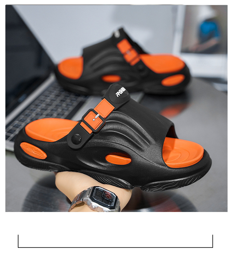 Chaussons légers en EVA pour hommes à bout ouvert et amorti detail 4