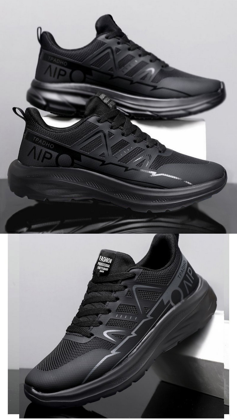 Scarpe da corsa traspiranti stringate da uomo con suola ammortizzata detail 4
