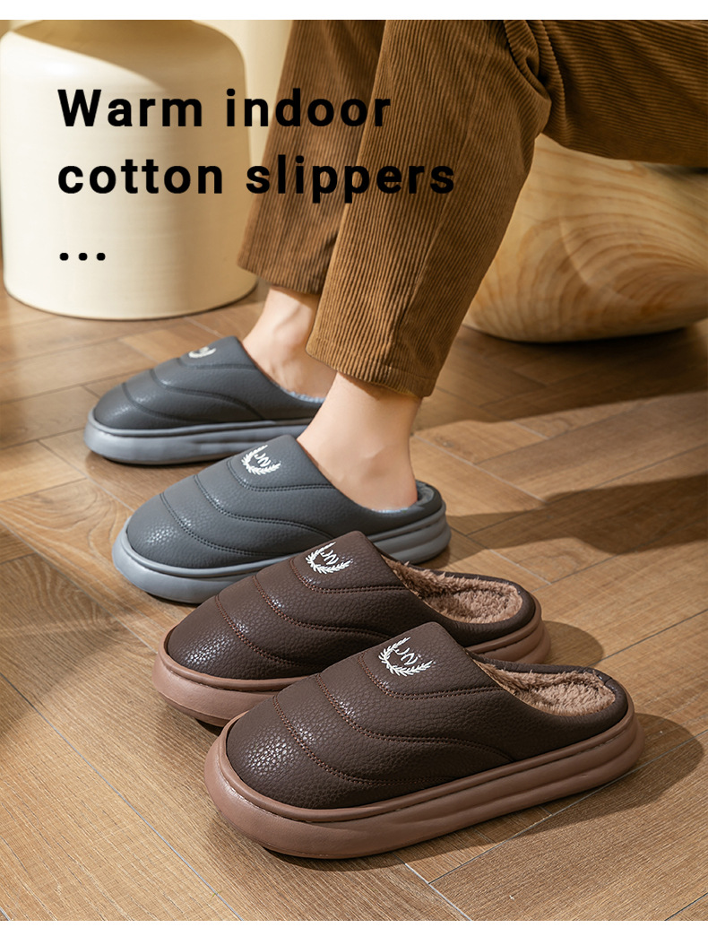 Warme Unisex Instap-Pantoffels met Pluche Voering detail 2