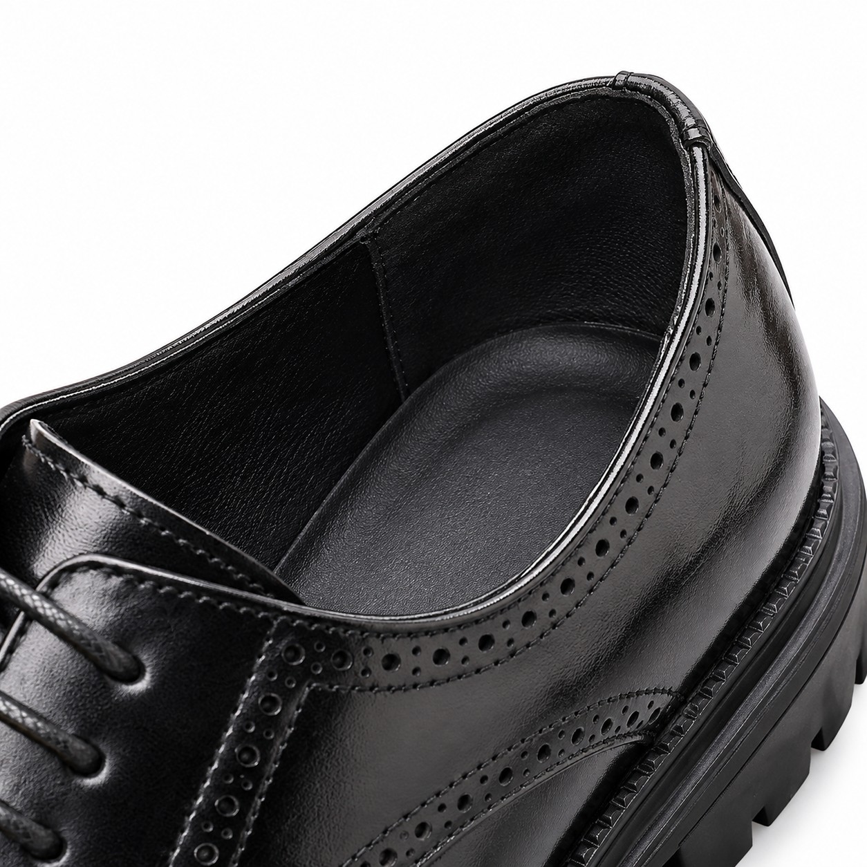 Men's Full-Grain Leather Wingtip Brogue Derby Dress Shoes 12