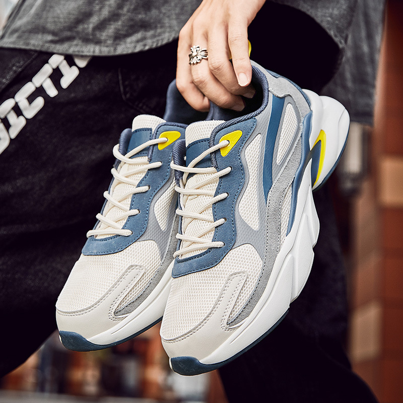 Atmungsaktive Chunky Plateau-Sneaker aus Mesh für Herren 2