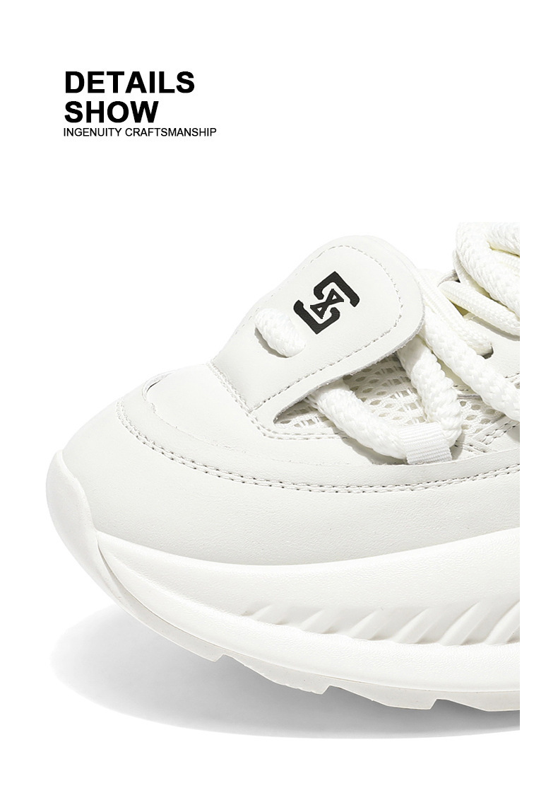 Atmungsaktive Plateau-Freizeitschuhe für Herren mit Schnürung detail 2