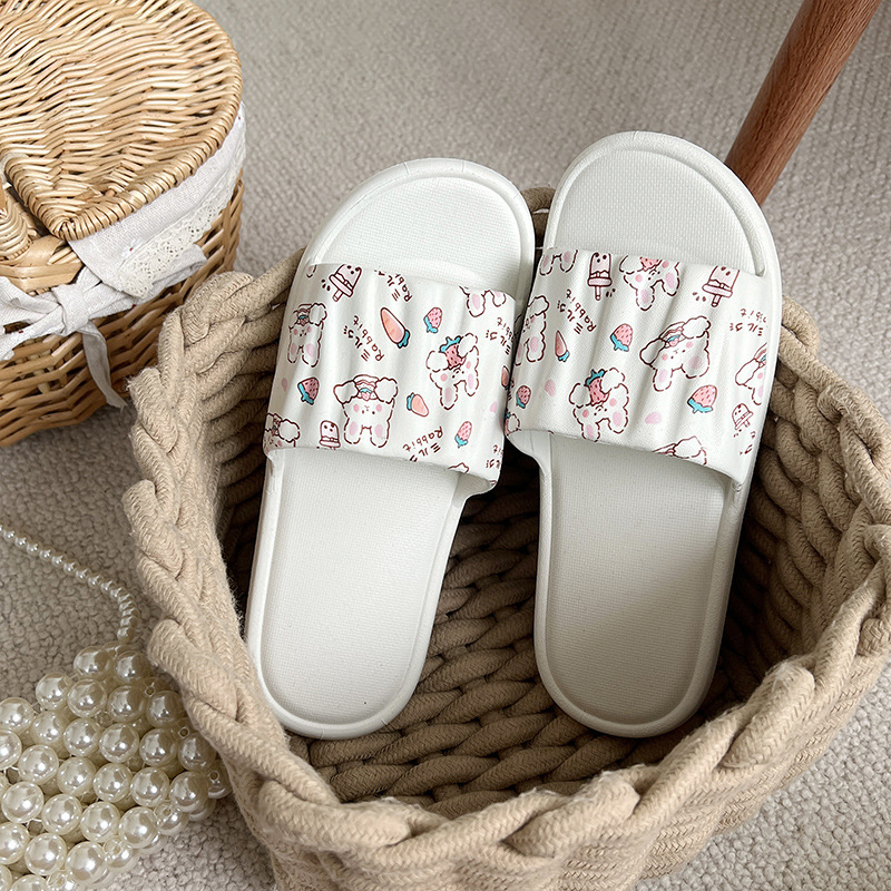 Women's Lightweight Graphic-Print Open-Toe PVC Slippers 5