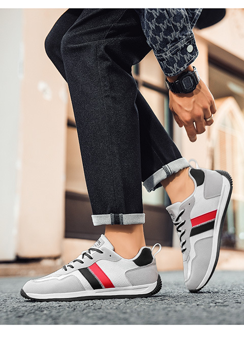 Baskets casual respirantes en mesh à blocs de couleur pour homme detail 2