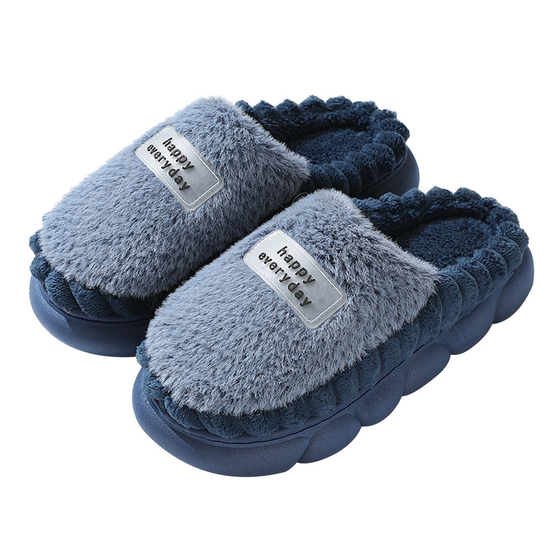 Chaussons douillets et chauds en peluche unisexes 6