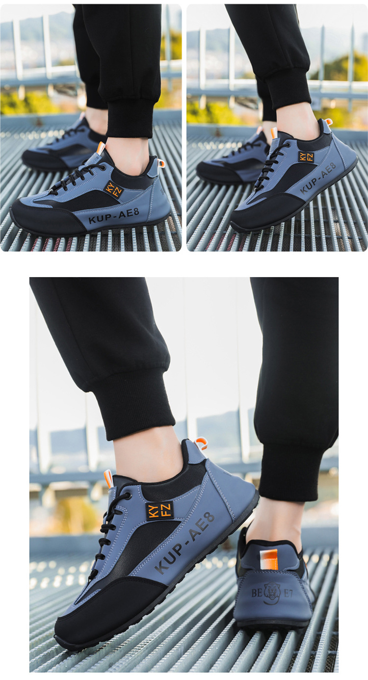 Men's Lightweight Colorblock Lace-Up Casual Shoes detail 2