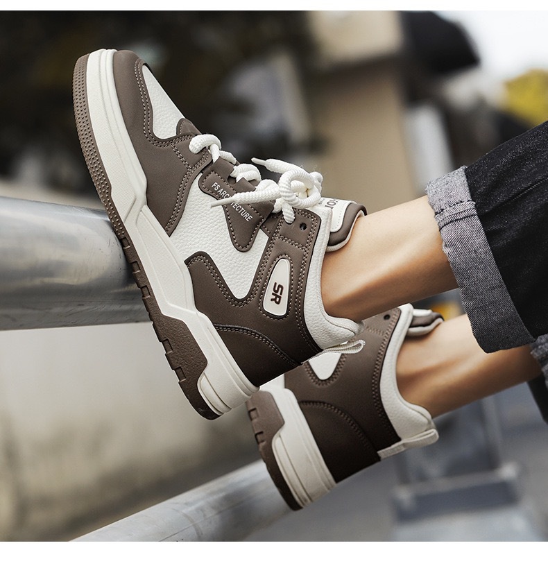 Men's Colorblock Lace-Up Skate Shoes detail 3