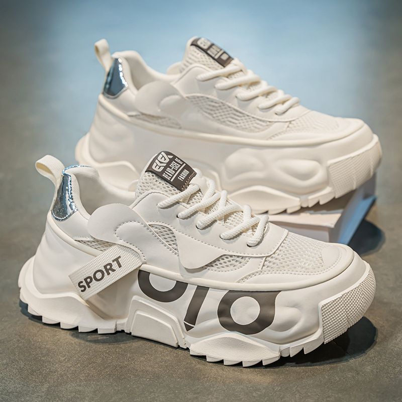 Zapatillas de deporte chunky unisex transpirables con plataforma 3