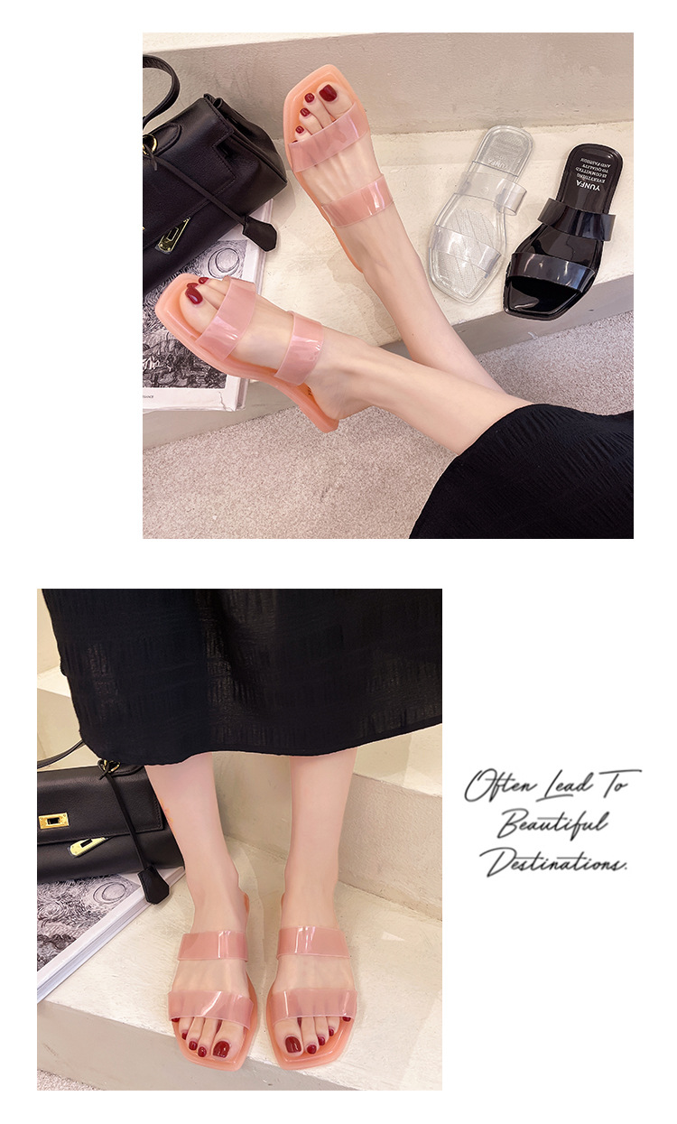Waterdichte lichte platte instap-badslippers sandalen voor dames detail 4