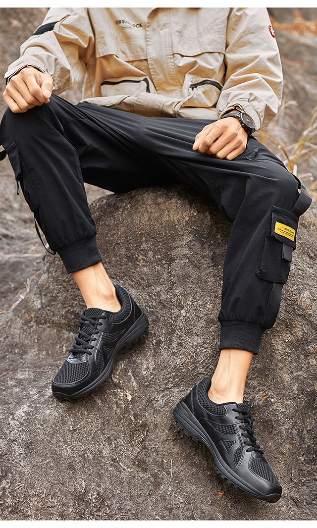 Atmungsaktive, rutschfeste Herren-Sportschuhe zum Schnüren detail 6