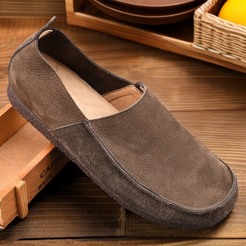 Herren Freizeitschuhe aus echtem Leder zum Hineinschlüpfen