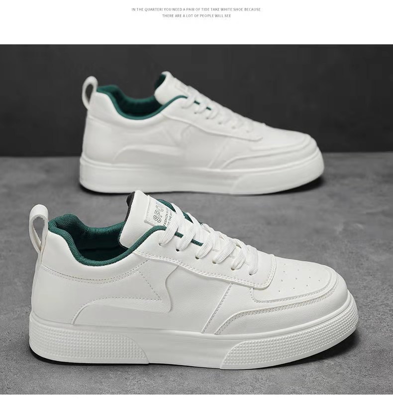 Herren PU-Leder Sneaker Schnürschuhe Casual detail 7