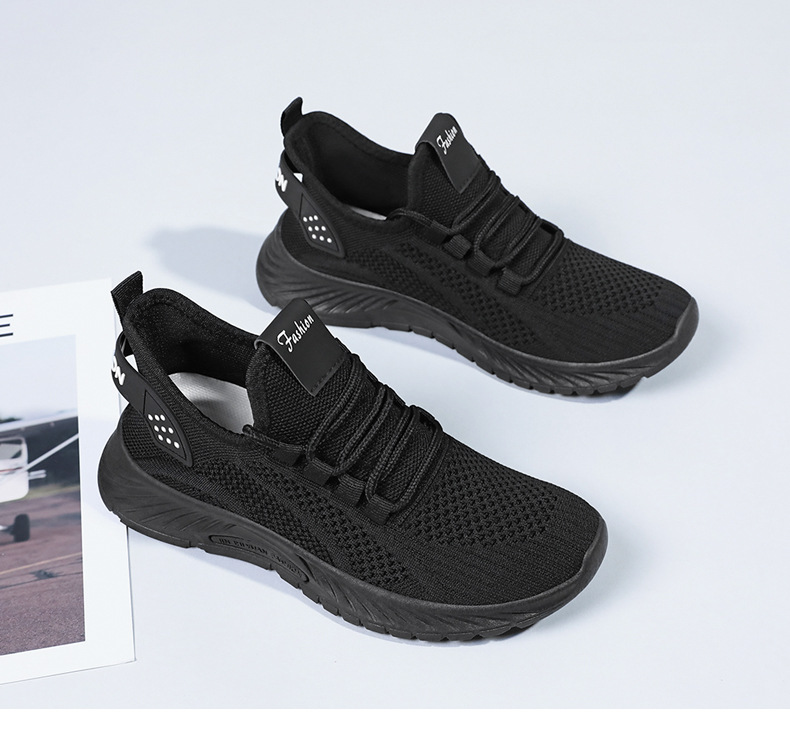 Women's Breathable Knit Lace-Up Running Shoes detail 19