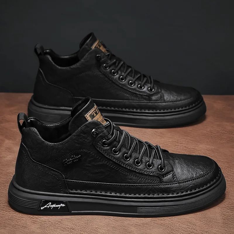 Herren Freizeitschuhe aus PU-Leder zum Schnüren 4