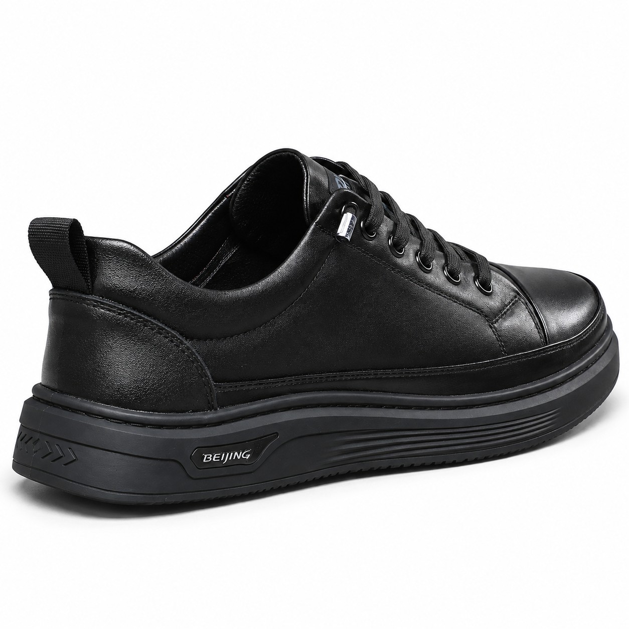 Men's Full-Grain Leather Cushioned Lace-Up Casual Shoes 6