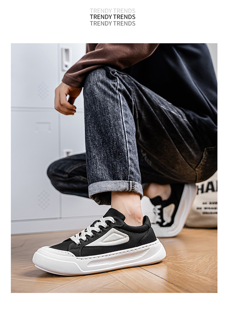 Chaussures casual pour homme en toile à plateforme et blocs de couleur detail 12