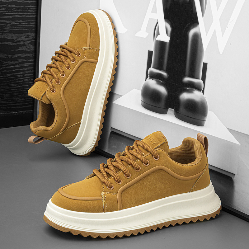 Men's Platform Lace-Up Casual Shoes detail 6