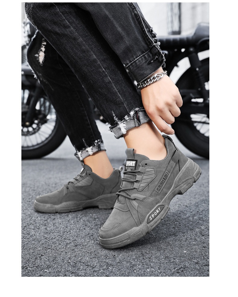 Baskets casual à lacets antidérapantes pour homme detail 5