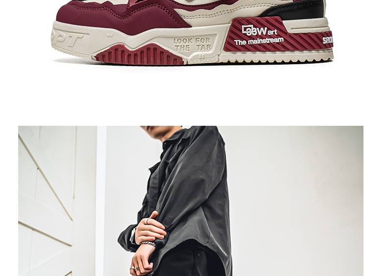 Sneakers casual unisex stringate con plateau ammortizzato colorblock detail 5