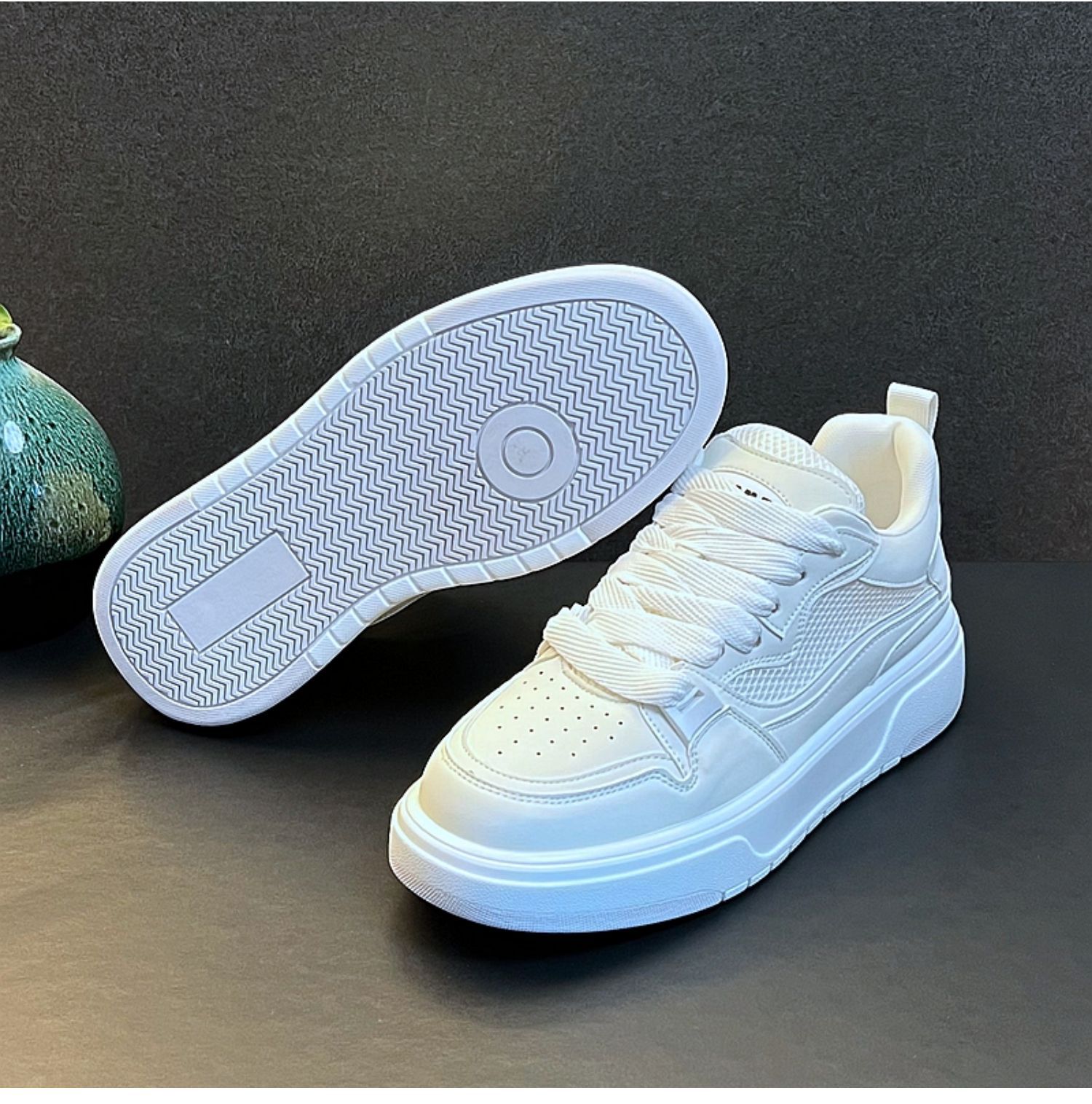 Unisex Breathable Mesh Platform Casual Sneakers detail 5