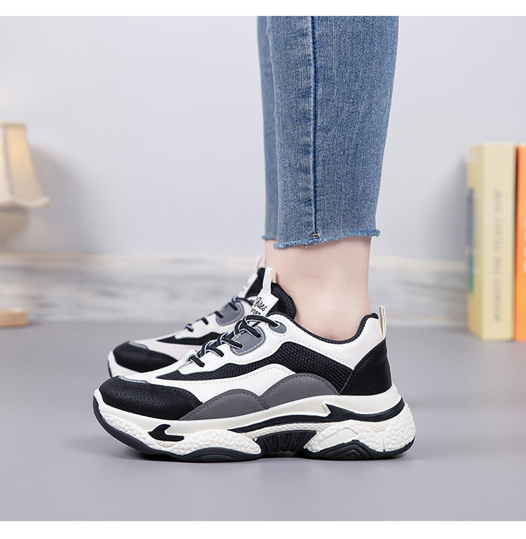 Women's Breathable Colorblock Platform Casual Sneakers detail 6