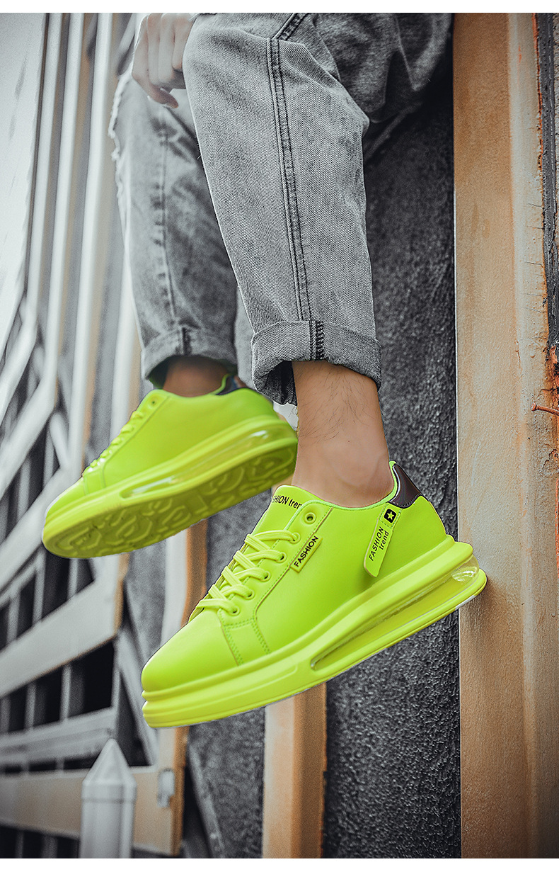 Gedämpfte Plateau-Freizeitschuhe für Herren mit Schnürung detail 11