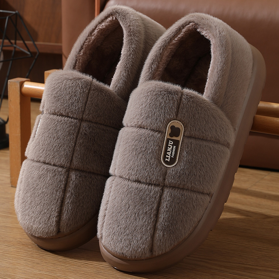 EVA Plus Size Cotton Shoes Coffee