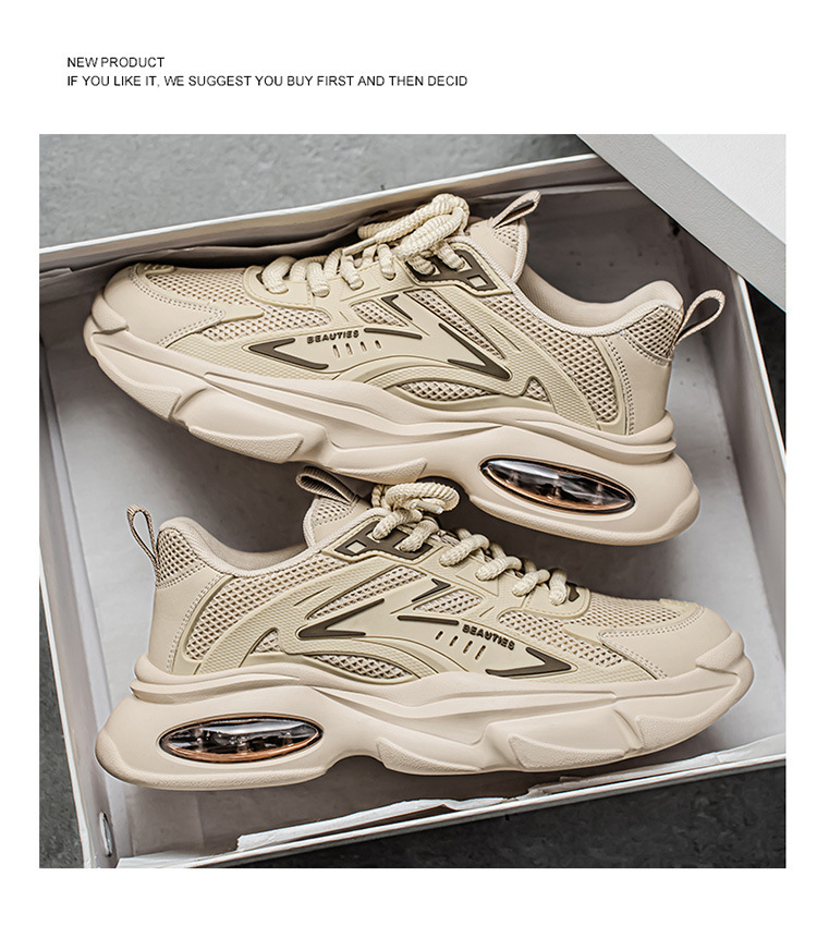 Atmungsaktive Herren-Sneaker mit dicker Sohle und Dämpfung detail 18