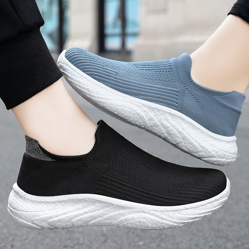 Atmungsaktive Slip-on-Freizeitschuhe aus Strick für Damen 4