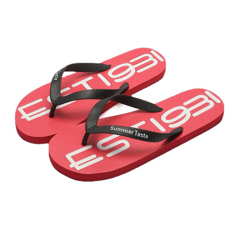 Men's Lightweight Graphic Print Casual Beach Flip-Flops 5
