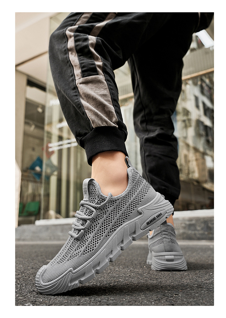 Chaussures casual pour homme en mesh respirant à semelle plateforme detail 2