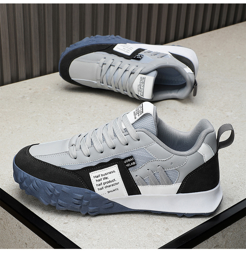 Atmungsaktive Herren-Sneaker im Colorblock-Design mit Schnürung detail 10