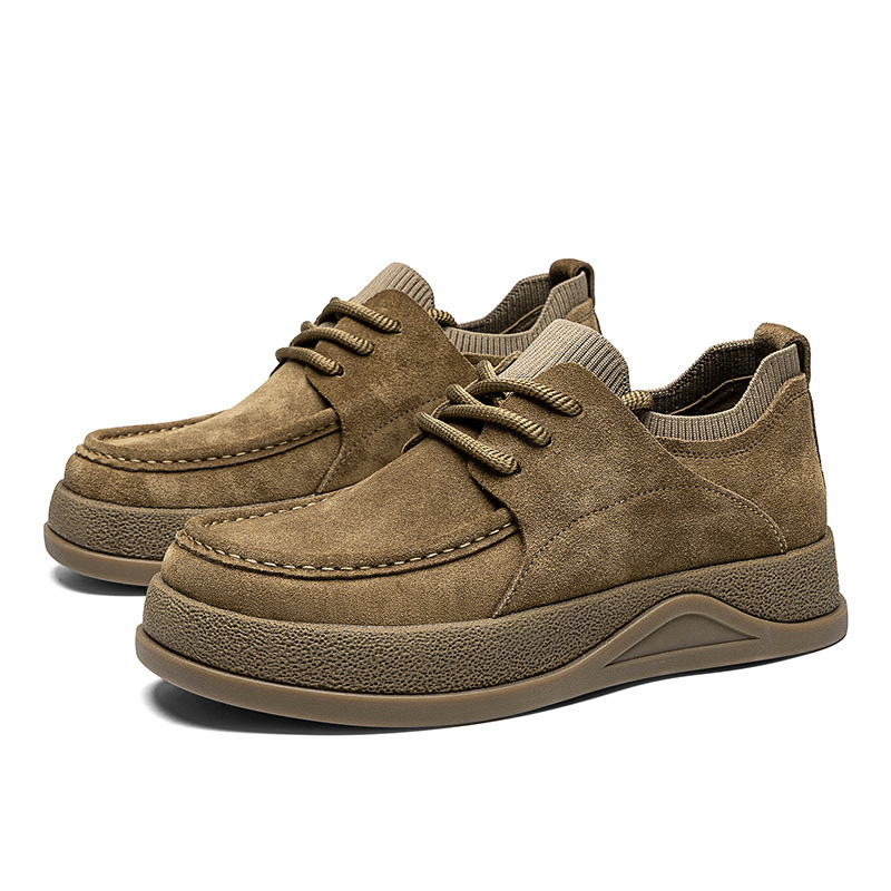 Men's Suede Cushioned Lace-Up Casual Shoes 6