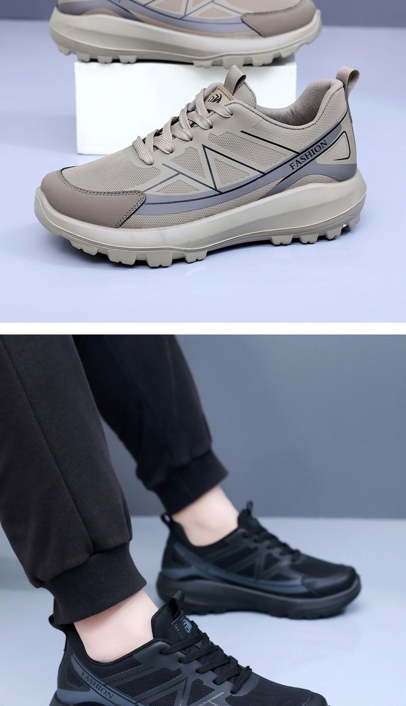Baskets casual à lacets en mesh respirant pour homme detail 4