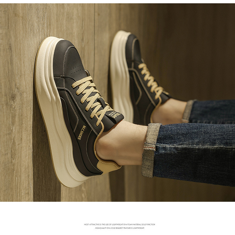 Scarpe casual da uomo con plateau, ammortizzate e stringate detail 5