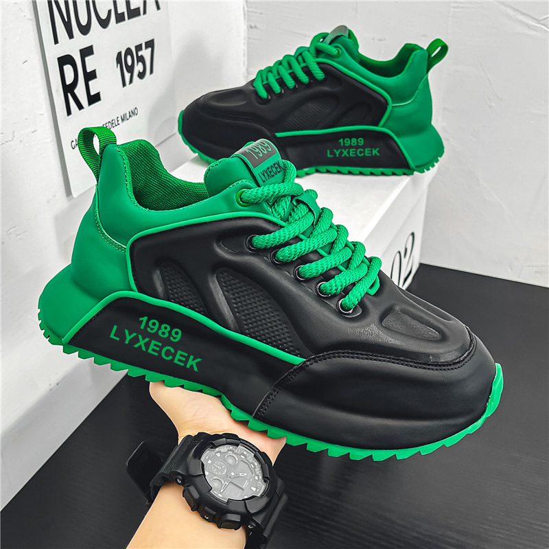 Sneakers casual stringate da uomo color block 2