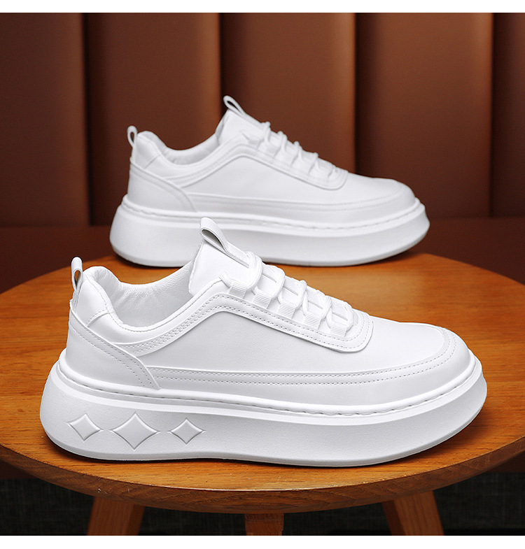 Herren Plateau-Freizeitschuhe aus Leder mit Dämpfung detail 2
