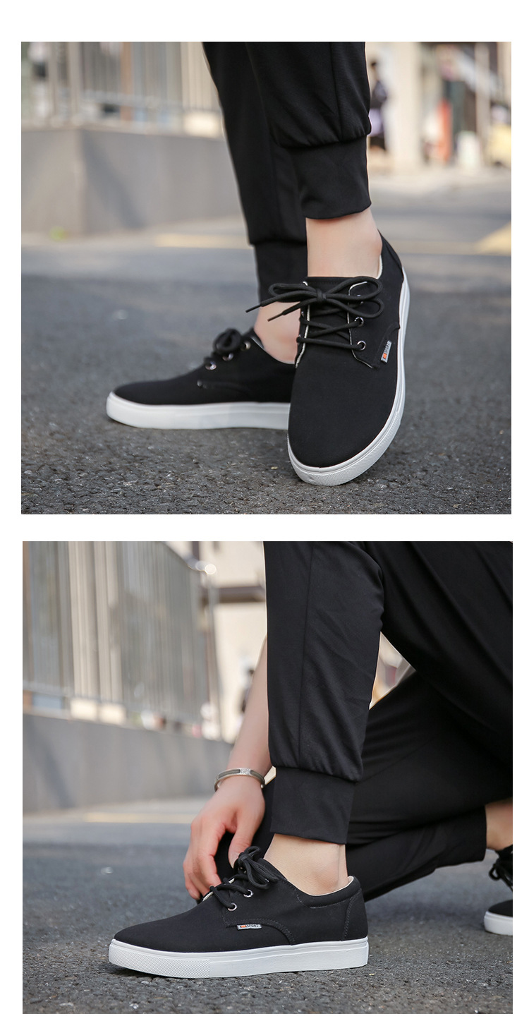 Men's Breathable Canvas Colorblock Casual Shoes detail 16
