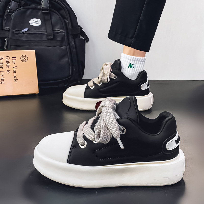 Unisex Plateau-Freizeitschuhe mit Dämpfung und Schnürung
