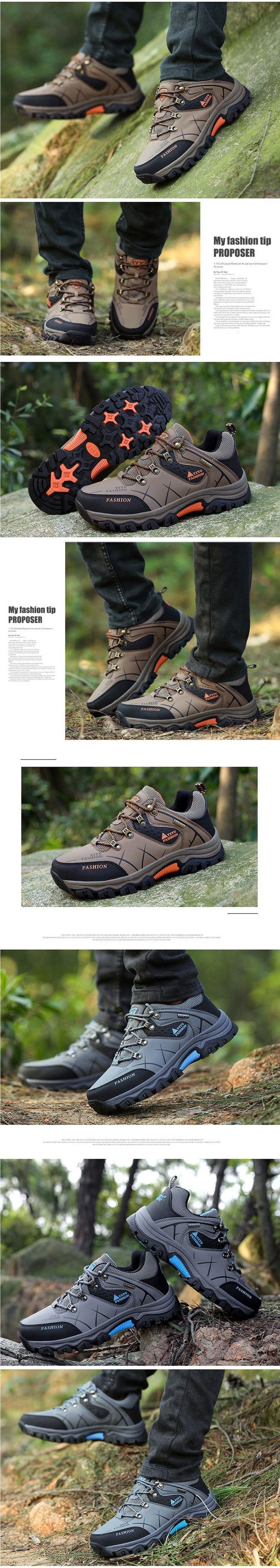 Scarpe sportive outdoor da uomo stringate e antiscivolo detail 1