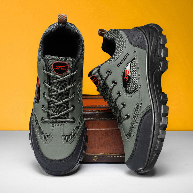 Men's Breathable Mesh Lace-Up Outdoor Casual Shoes