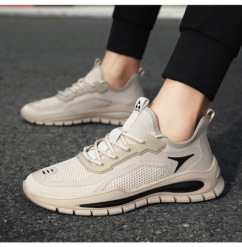 Scarpe da corsa da uomo traspiranti in mesh leggere stringate detail 2
