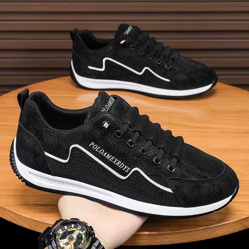Leichte, rutschfeste Freizeitschuhe für Herren aus PU-Leder 3