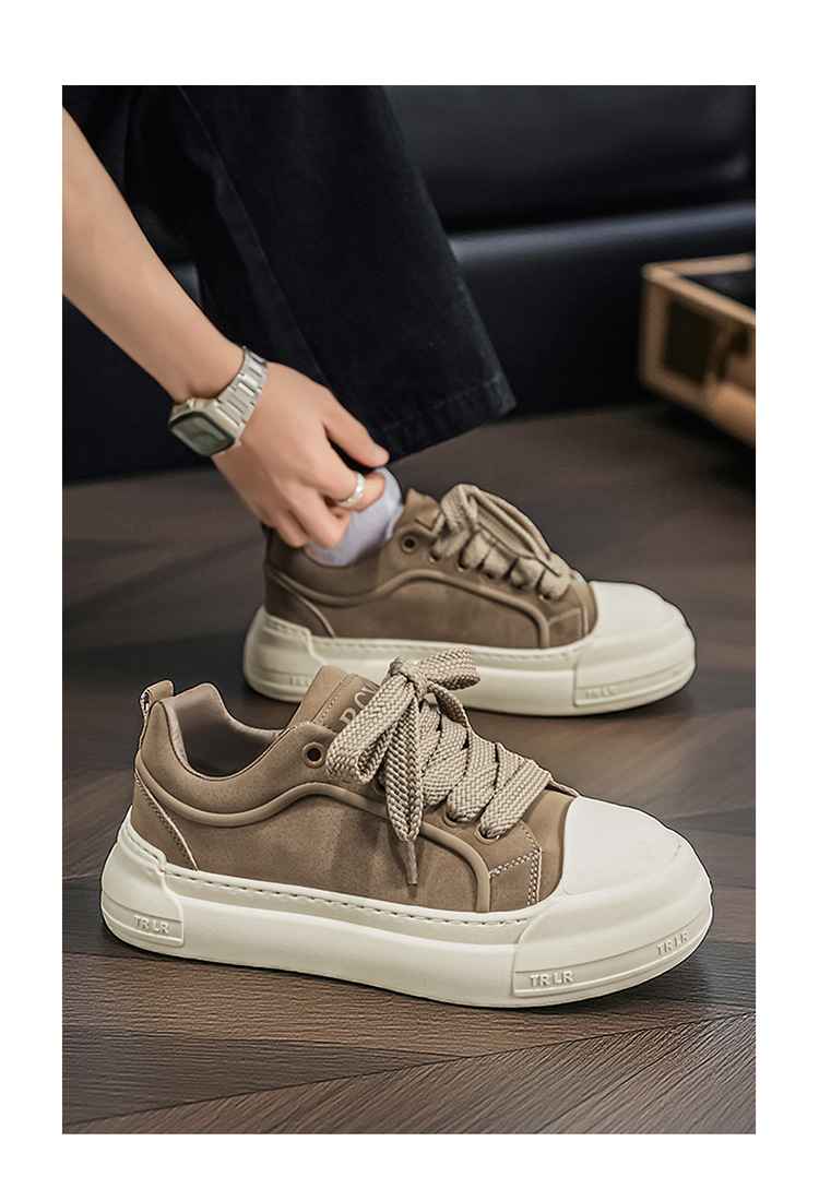 Men's Platform Lace-Up Chunky Casual Shoes detail 18