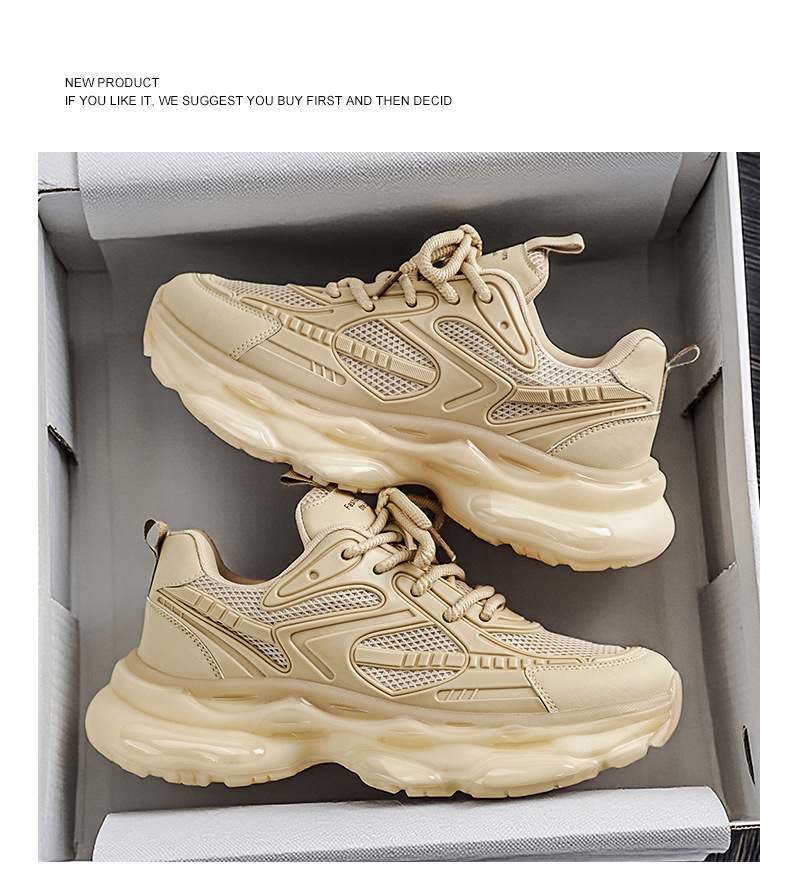 Chunky Dames Sneakers met Ademend Mesh en Plateauzool detail 5