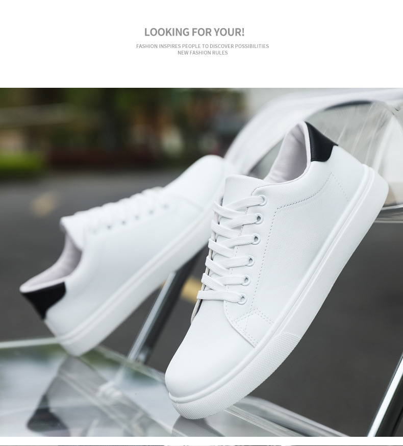 Men's PU Leather Lace-Up Non-Slip Casual Shoes detail 4