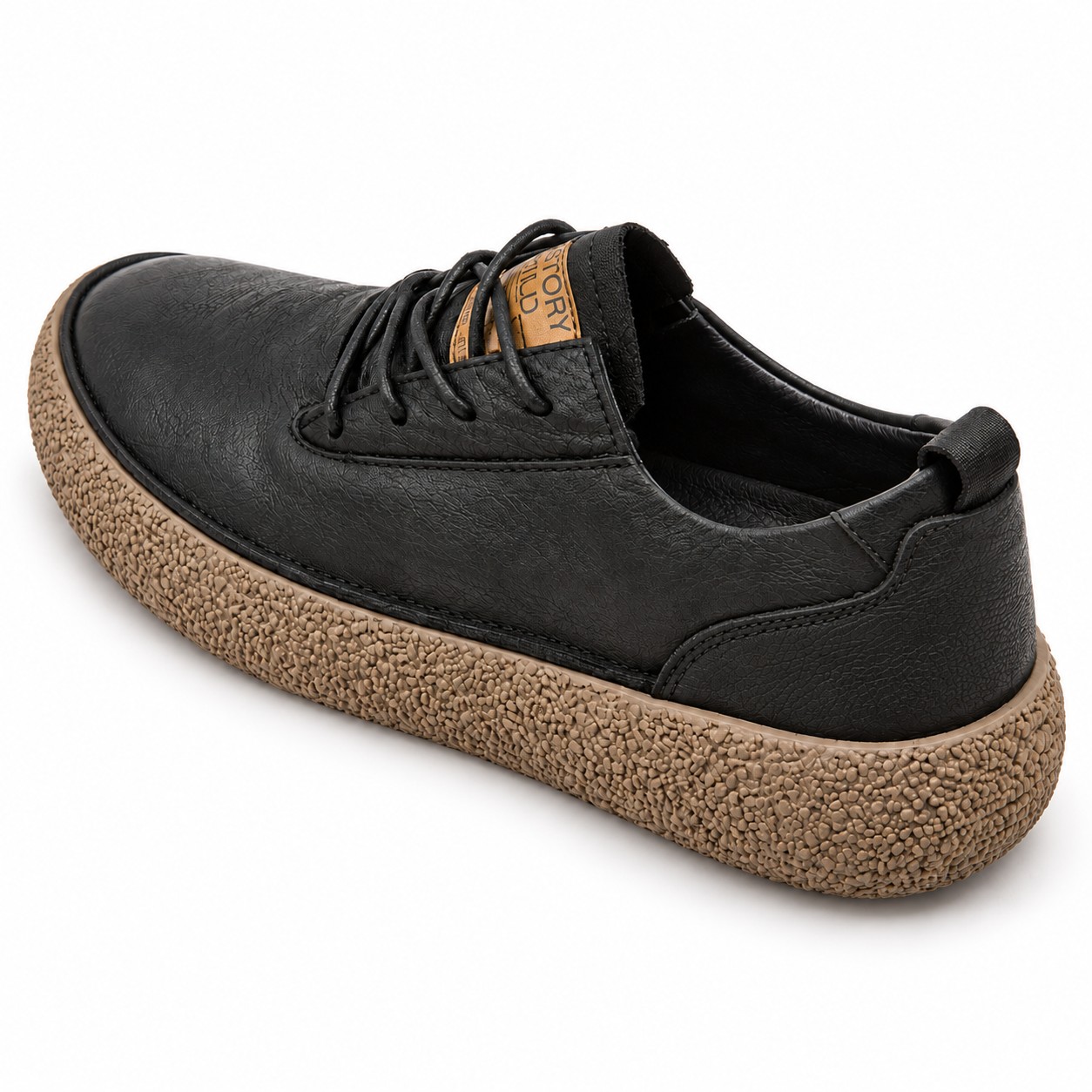 Men's Full-Grain Leather Chunky-Sole Lace-Up Casual Shoes 7