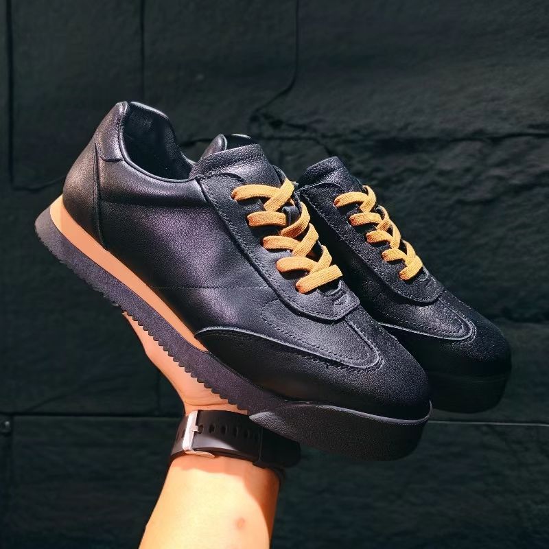Atmungsaktive Unisex-Freizeitschuhe aus Leder mit Schnürung detail 7